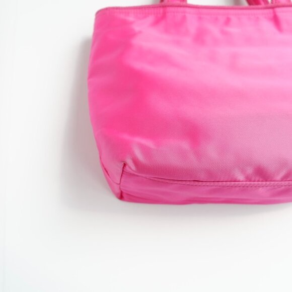 Authentic Preowned Prada Bright Pink Nylon Two Way Bag - Picture 9 of 16